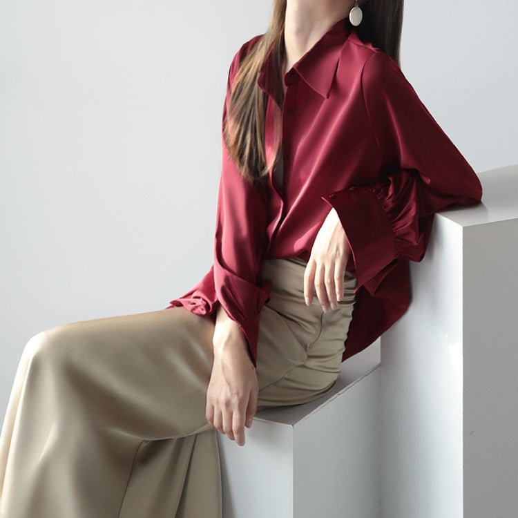 Thyra™ | Luxe Satin Button-Down