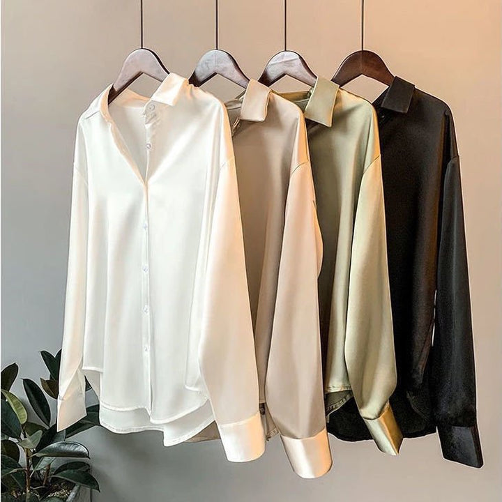 Thyra™ | Luxe Satin Button-Down