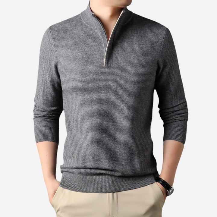 Sean™ | Premium Sheep Wool Half-Zipper Sweater