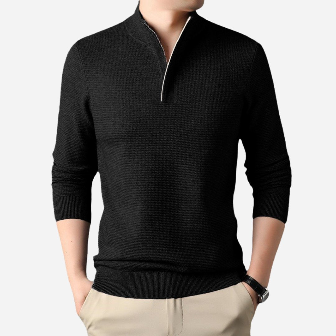 Sean™ | Premium Sheep Wool Half-Zipper Sweater