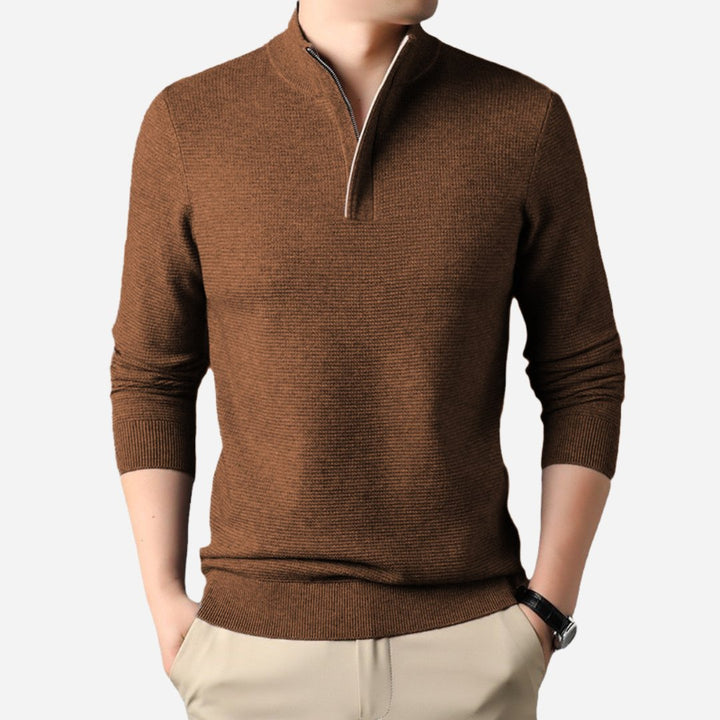 Sean™ | Premium Sheep Wool Half-Zipper Sweater